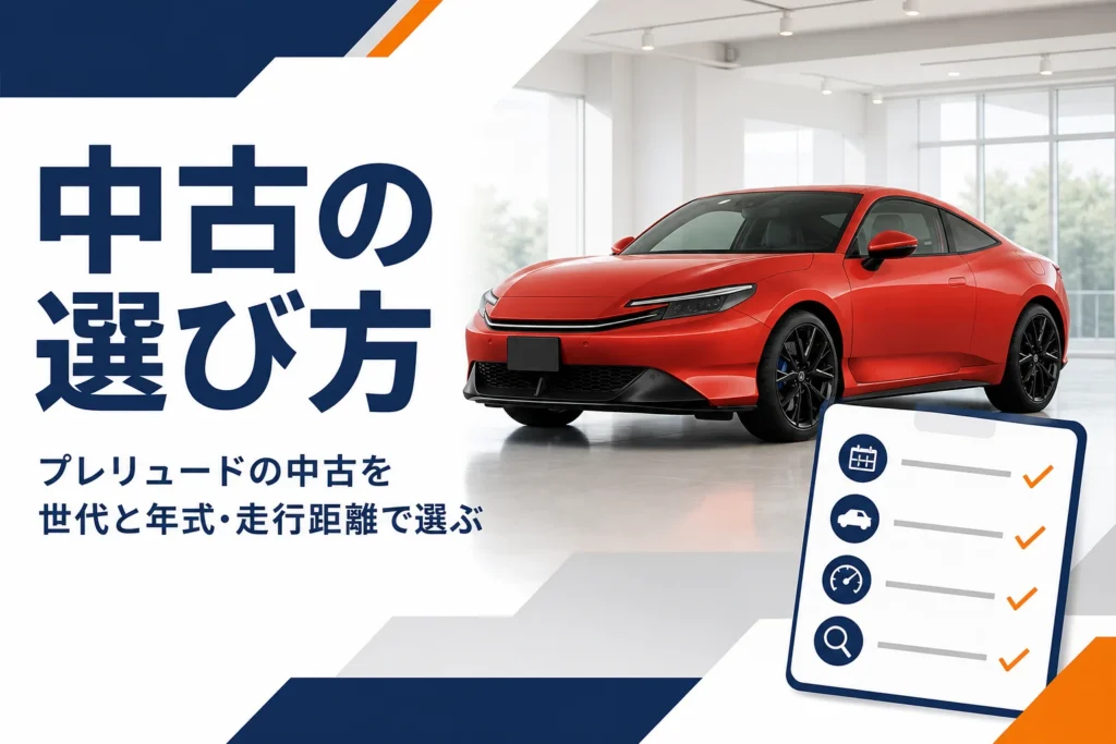 プレリュードの中古車の選び方を解説する記事のアイキャッチ