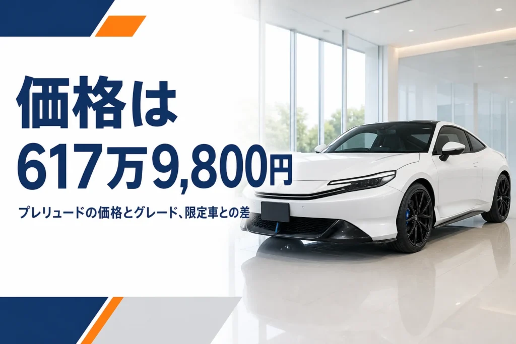 ショールームに置かれたプレリュードの外観イメージ