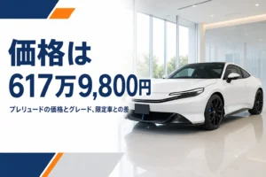 ショールームに置かれたプレリュードの外観イメージ