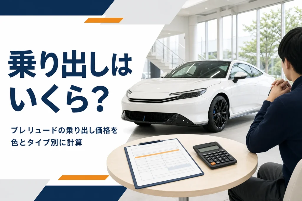 プレリュードの乗り出し価格を見積書で確かめるイメージ