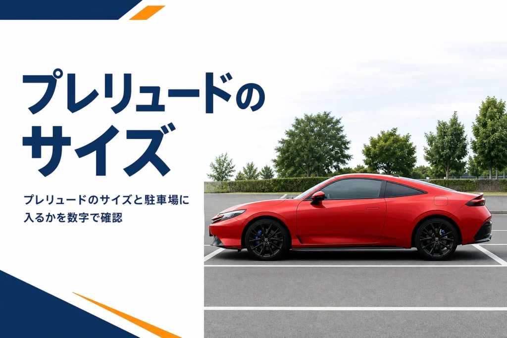駐車枠に止まったプレリュードを真横から見た姿